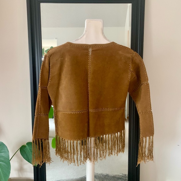Vintage Kroshetta Suede Jacket With Fringe - Picture 3 of 4